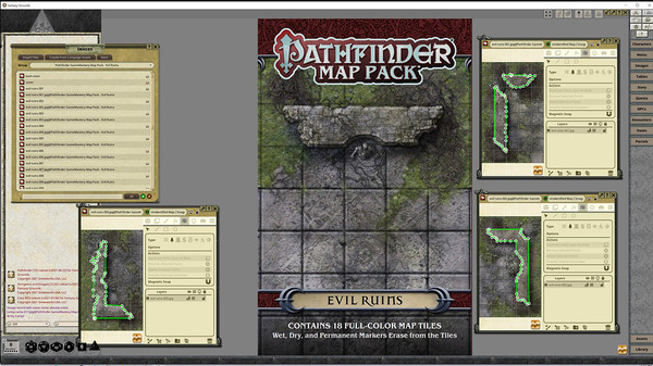 Fantasy Grounds - Pathfinder RPG - GameMastery Map Pack: Evil Ruins