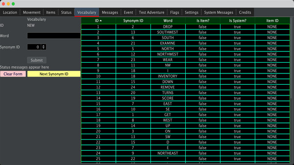 Screenshot z Interactive Fiction and Adventure Creator (IFAC) Screenshot z Interactive Fiction and Adventure Creator (IFAC)