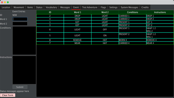 Screenshot z Interactive Fiction and Adventure Creator (IFAC) Screenshot z Interactive Fiction and Adventure Creator (IFAC)