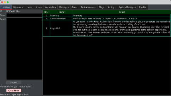 Screenshot z Interactive Fiction and Adventure Creator (IFAC) Screenshot z Interactive Fiction and Adventure Creator (IFAC)
