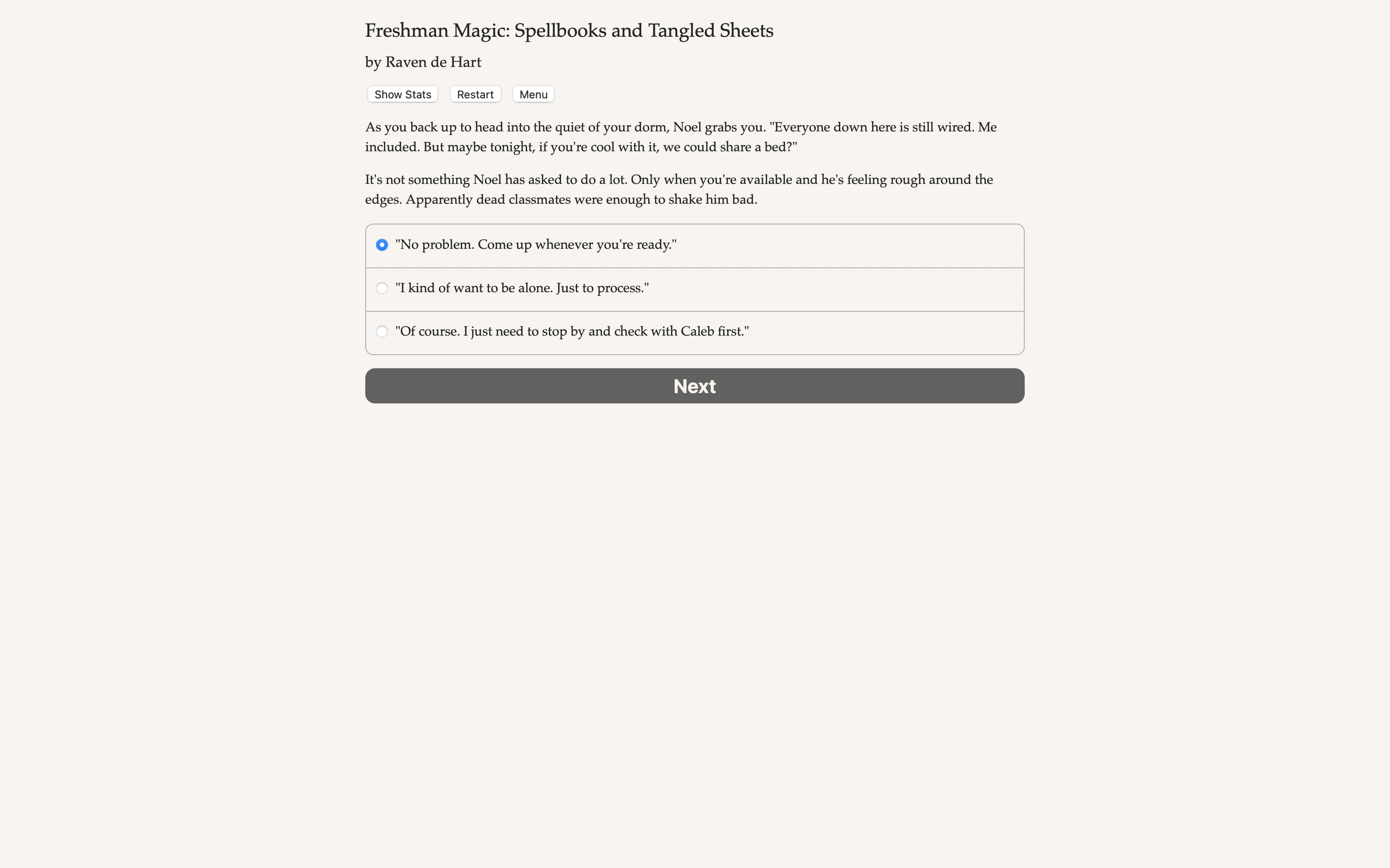 Freshman Magic: Spellbooks and Tangled Sheets