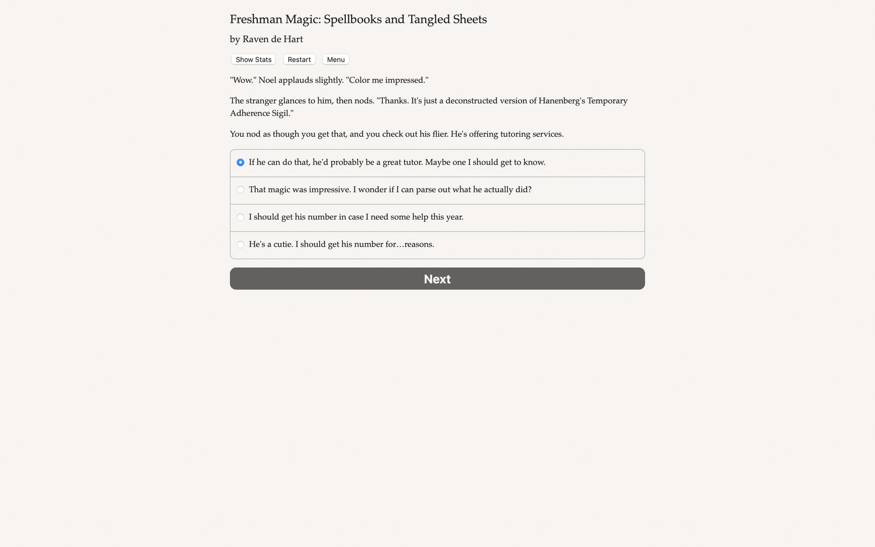 Freshman Magic: Spellbooks and Tangled Sheets screenshot #3