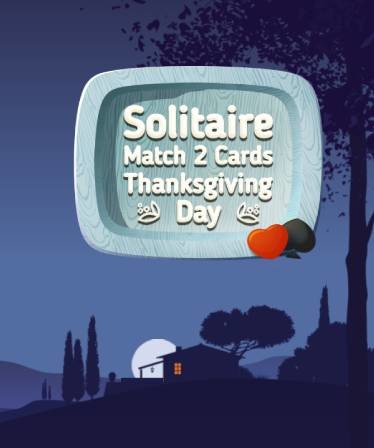 Solitaire Match 2 Cards. Thanksgiving Day