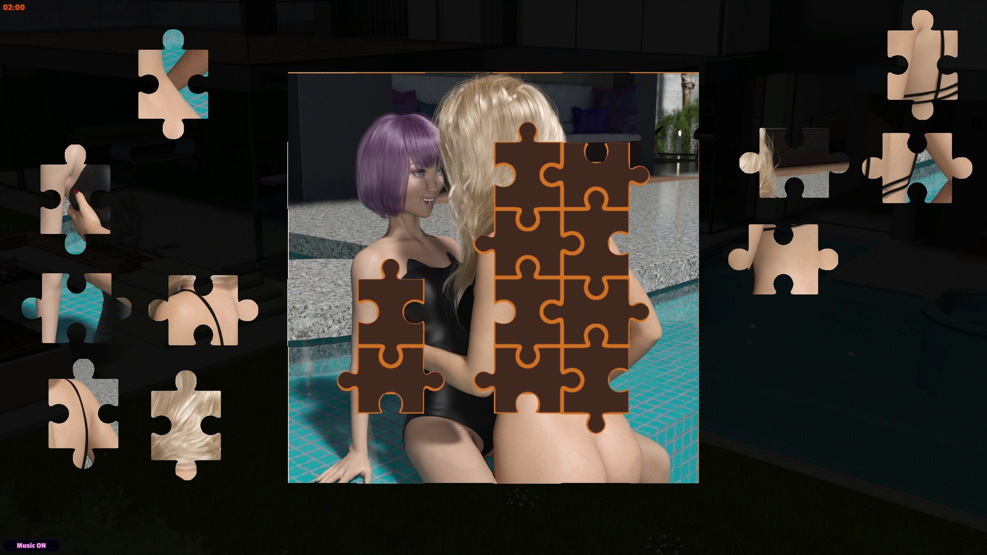 Jigsaw Novel - Summer Threesome screenshot 1