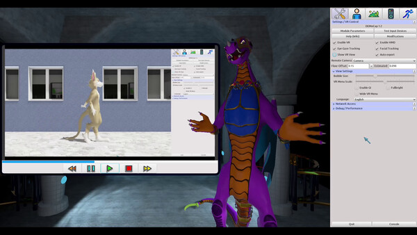 Screenshot z DEMoCap (Drag[en]gine Motion Capture)