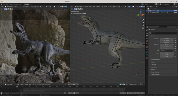 Screenshot z DEMoCap (Drag[en]gine Motion Capture)