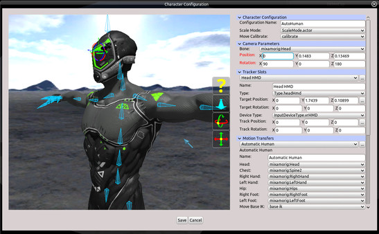 Screenshot z DEMoCap (Drag[en]gine Motion Capture)