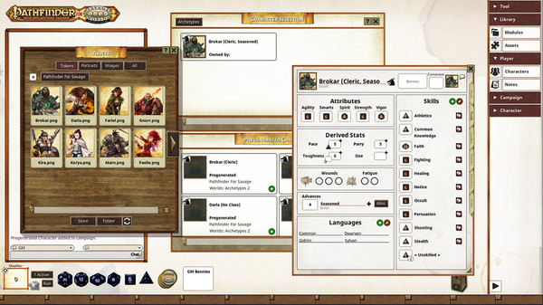 Fantasy Grounds - Pathfinder(R) for Savage Worlds Archetype Set 2