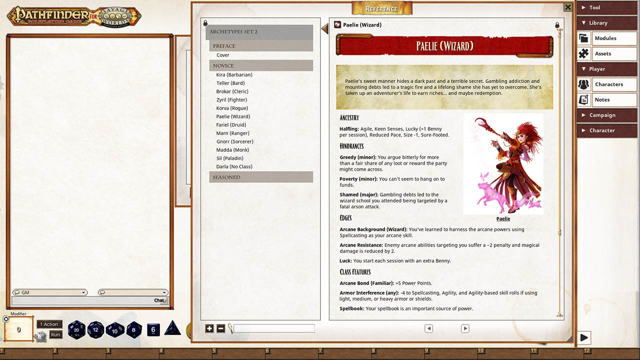 Fantasy Grounds - Pathfinder(R) for Savage Worlds Archetype Set 2 screenshot 1