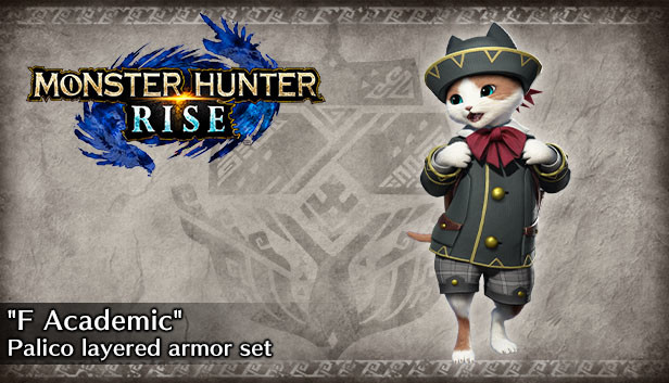 Steam：Monster Hunter Rise - 追加アイルー重ね着装備「アカデミア