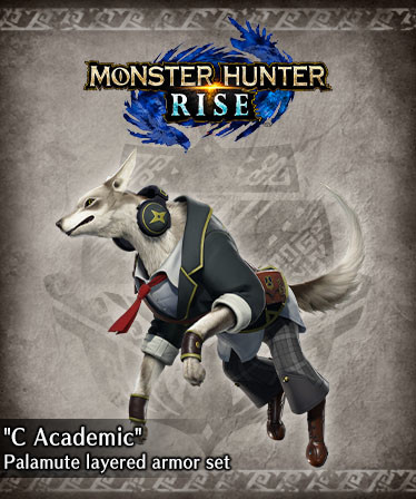Monster Hunter Rise - "C Academic" Palamute layered armor set