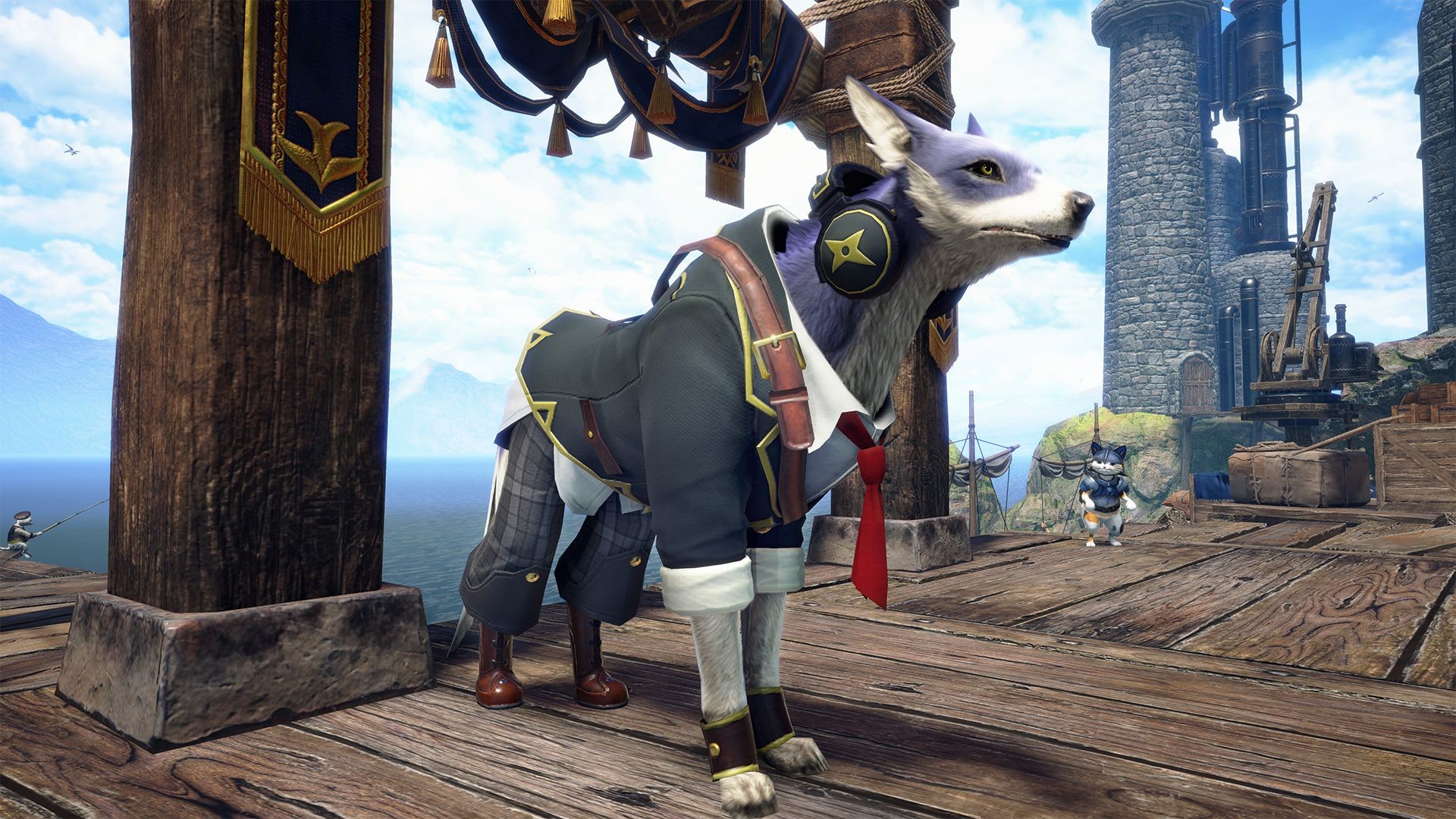 Monster Hunter Rise - "C Academic" Palamute layered armor set Featured Screenshot #1