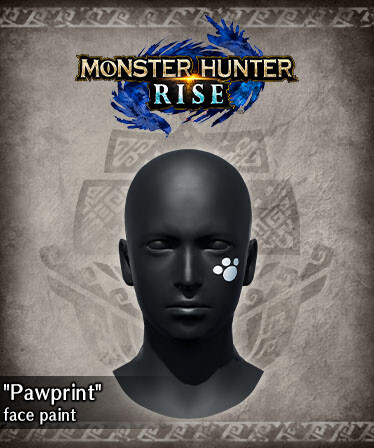 Monster Hunter Rise - &quot;Pawprint&quot; face paint