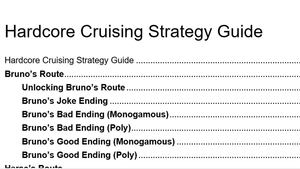 Hardcore Cruising - Strategy Guide Featured Screenshot #1