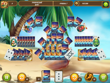 Screenshot z Solitaire Beach Season A Vacation Time