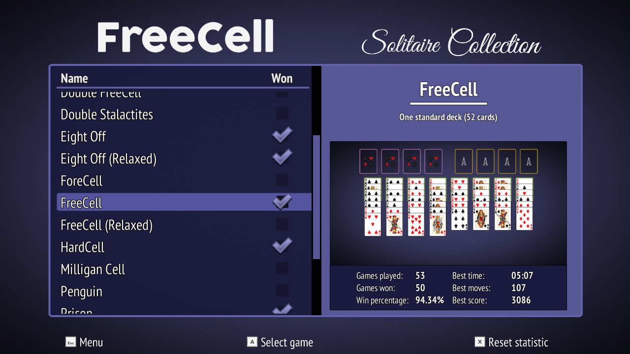#1. FreeCell Solitaire Collection (Steam) 由: eSolutions Nordic AB