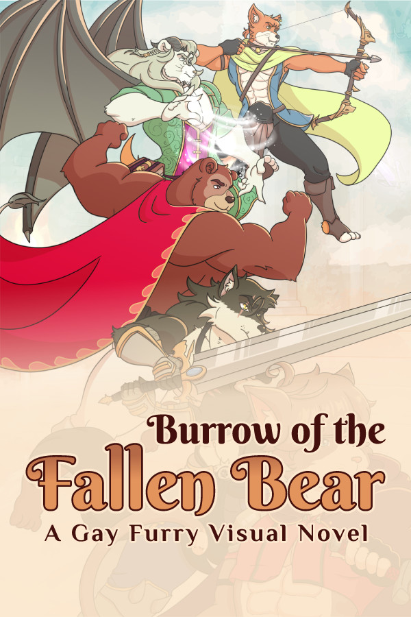 Capa de Burrow of the Fallen Bear: A Gay Furry Visual Novel
