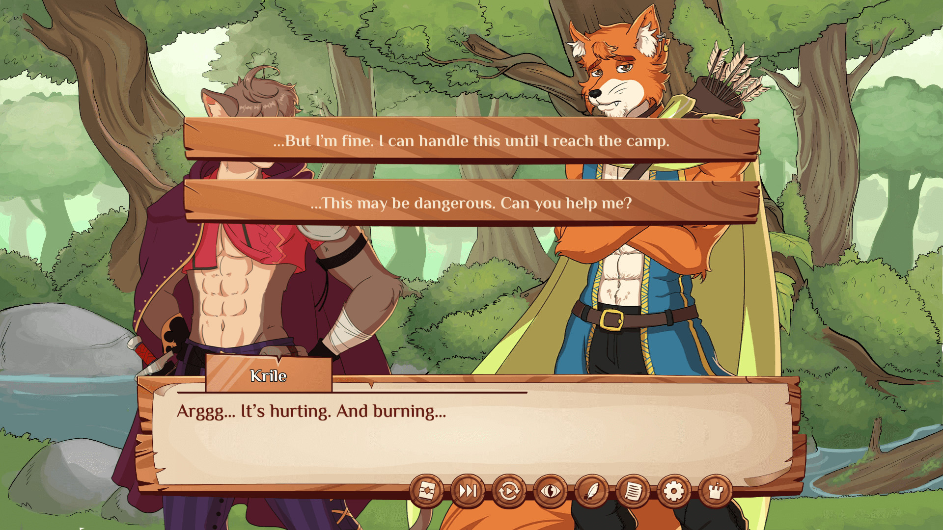 Burrow of the Fallen Bear: A Gay Furry Visual Novel screenshot #2