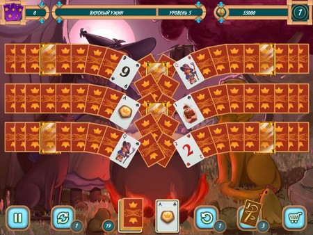 Screenshot z Sweet Solitaire. School Witch 2