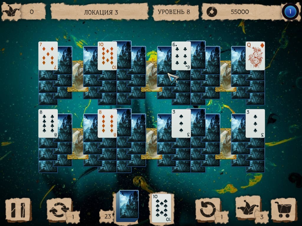 Скриншот игры Mystery Solitaire. The Black Raven 3 - 4