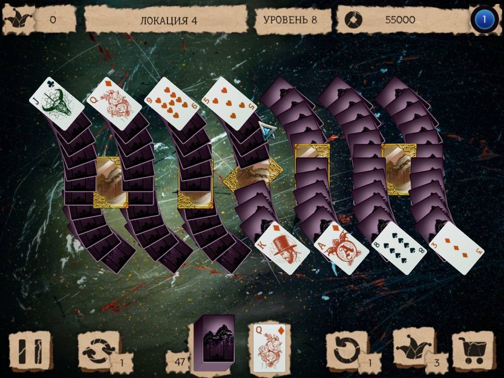 Скриншот игры Mystery Solitaire. The Black Raven 3 - 5