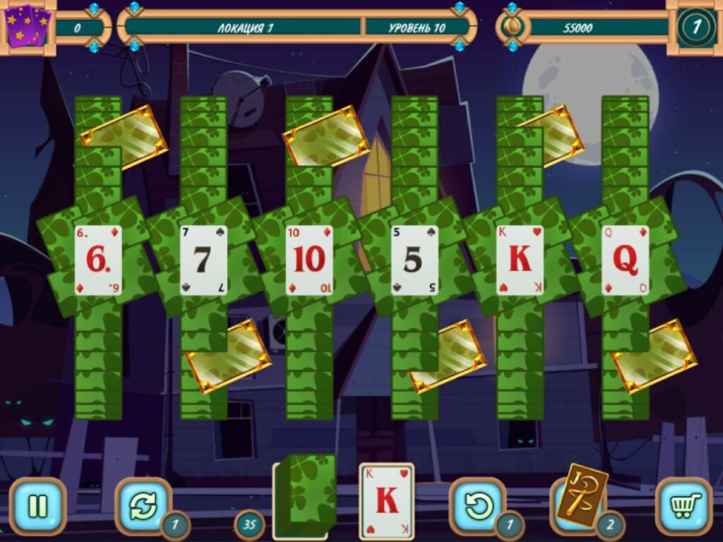 Скриншот игры Sweet Solitaire. School Witch 3 - 1