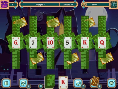 Screenshot z Sweet Solitaire. School Witch 3
