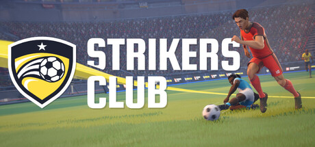 Strikers Club multiplayer football game cover with action on the pitch