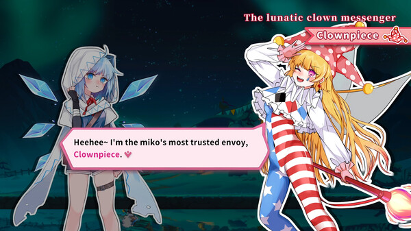 Screenshot of TouhouHeroofIceFairy gameplay showing in-action mechanics