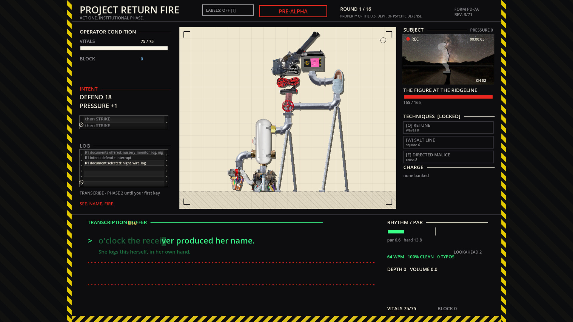 Psychoballistica: PROJECT RETURN FIRE