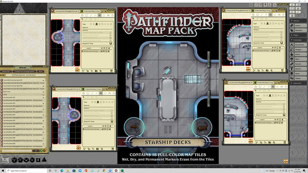 Fantasy Grounds - Pathfinder RPG - Map Pack - Starship Decks