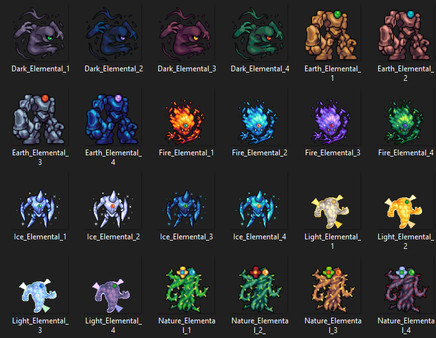 RPG Maker MZ - MT Tiny Tales Battlers - Elemental Forces