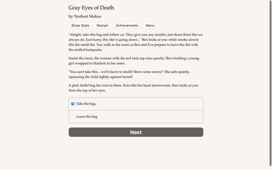 Screenshot z Grey Eyes of Death