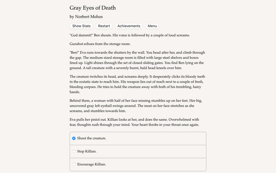 Screenshot z Grey Eyes of Death