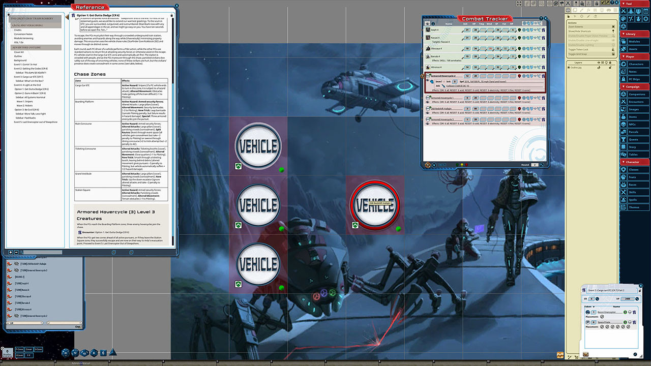 Fantasy Grounds - Starfinder RPG - Starfinder One-Shot #2: The Great Grav Train Robberyのスクリーンショット 1