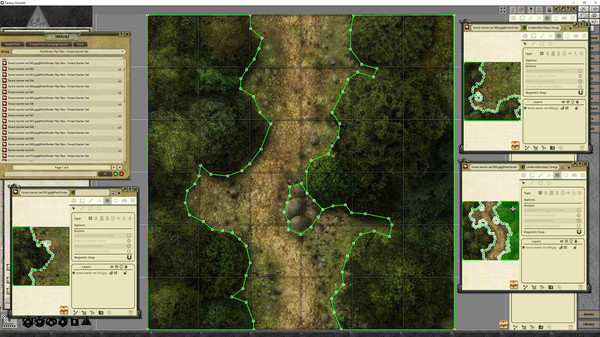 Fantasy Grounds - Pathfinder RPG - Flip-Tiles - Forest Starter Set