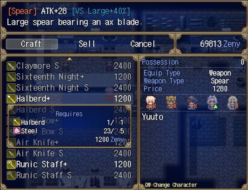 screenshot of HAITENAI RPG 4