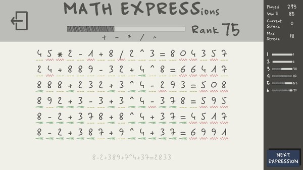 MATH EXPRESSions UNLIMITED screenshot 1