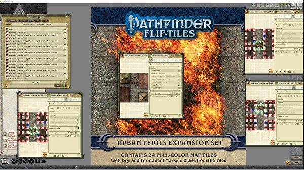 Fantasy Grounds - Pathfinder RPG - Flip-Tiles - Urban Perils Expansion