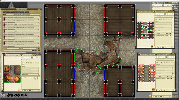Fantasy Grounds - Pathfinder RPG - Flip-Tiles - Urban Perils Expansion