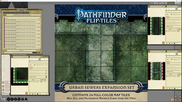 Fantasy Grounds - Pathfinder RPG - Flip-Tiles - Urban Sewers Expansion