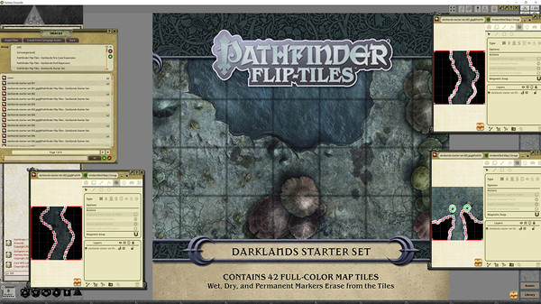 Fantasy Grounds - Pathfinder RPG - Flip-Tiles - Darklands Starter Set