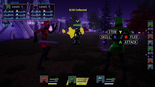Screenshot of KITBASHERS UNITED gameplay showing in-action mechanics