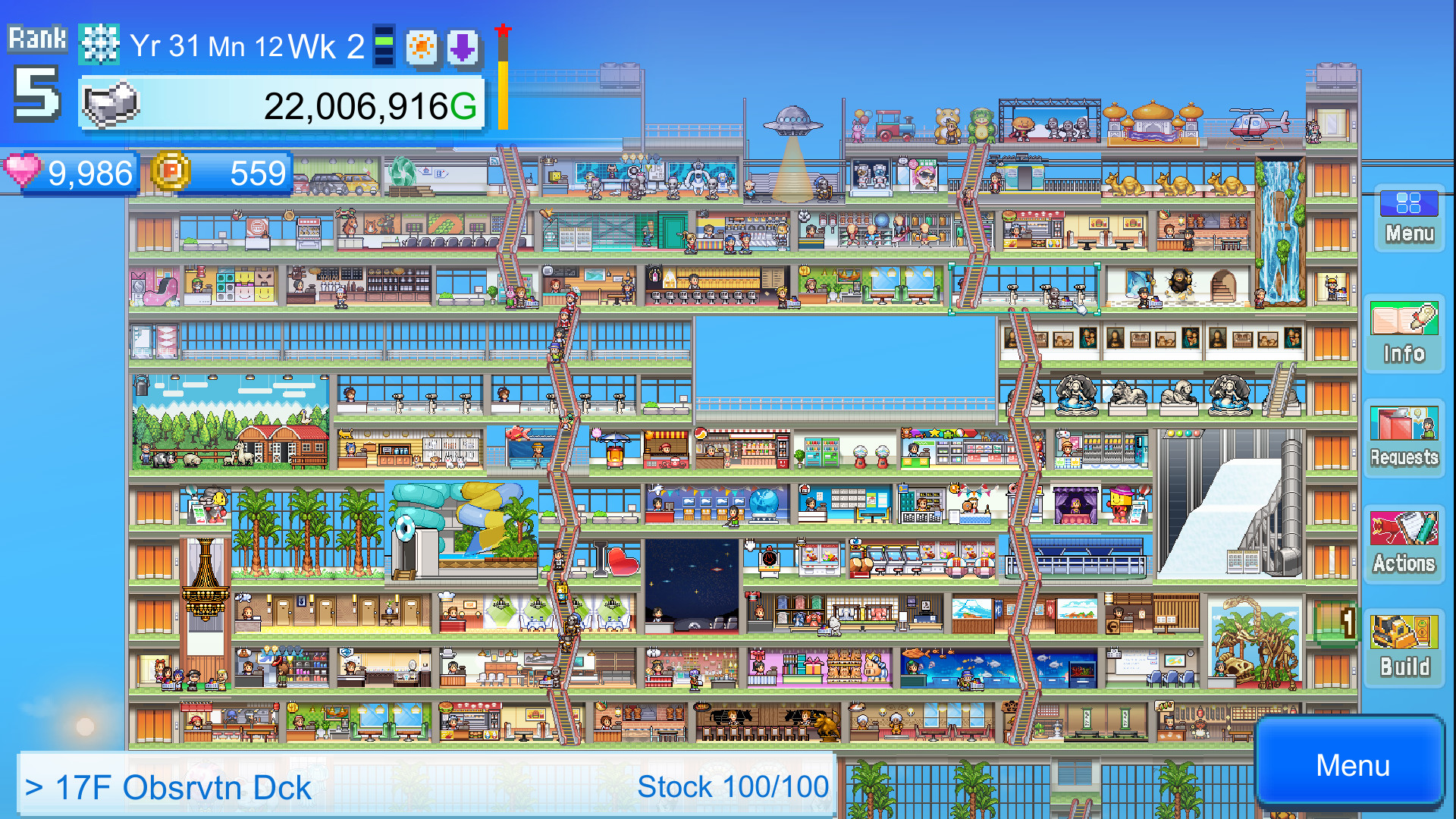 #4. Mega Mall Story 2 (Steam) Podle: Kairosoft Co.,Ltd