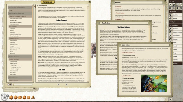 Screenshot z Fantasy Grounds - Deadlands Reloaded: The Last Sons