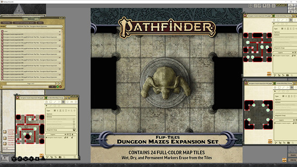 Fantasy Grounds - Pathfinder RPG - Flip-Tiles - Dungeon Mazes Expansion