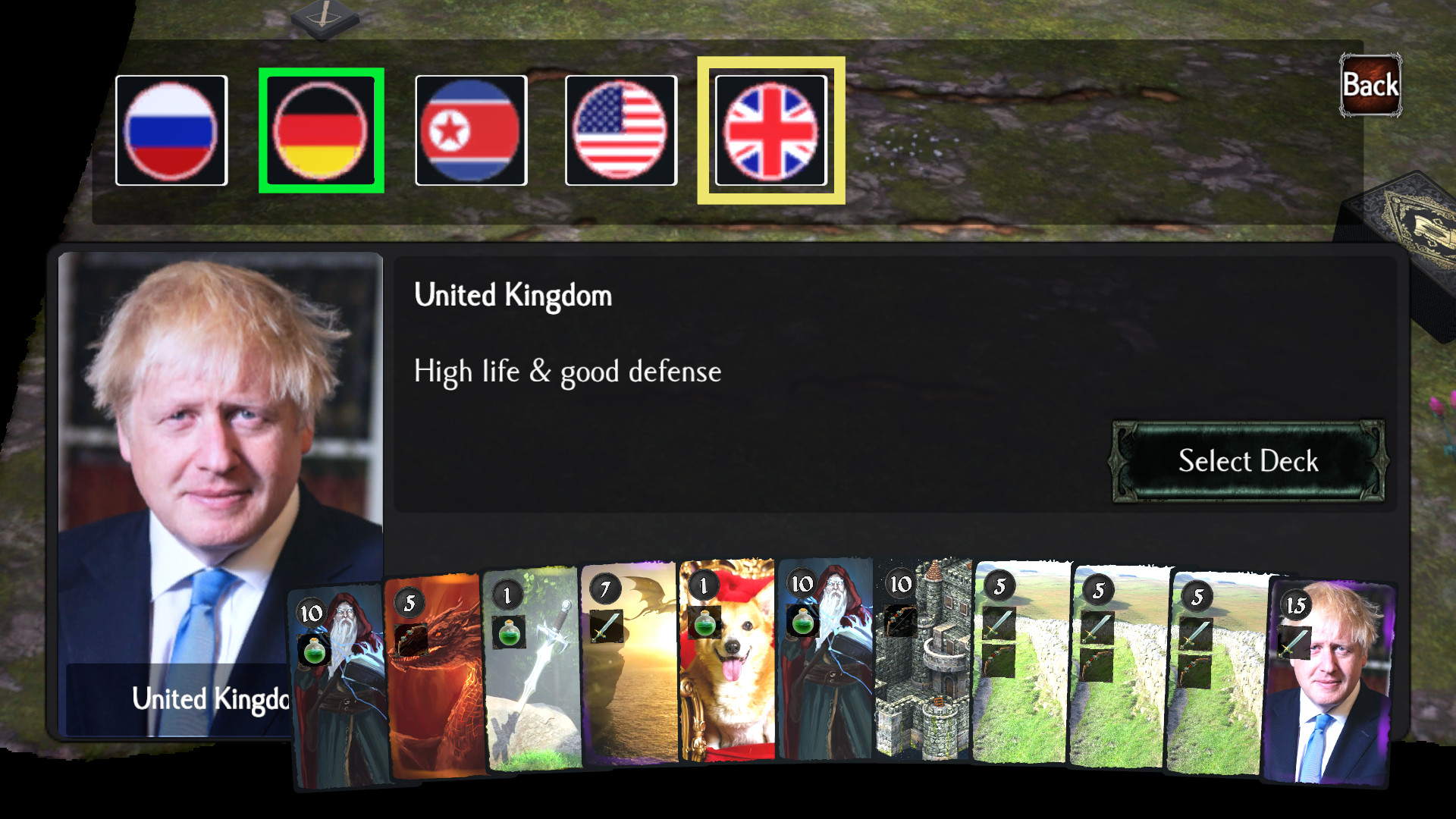 screenshot of World War 3: Card Battler 7