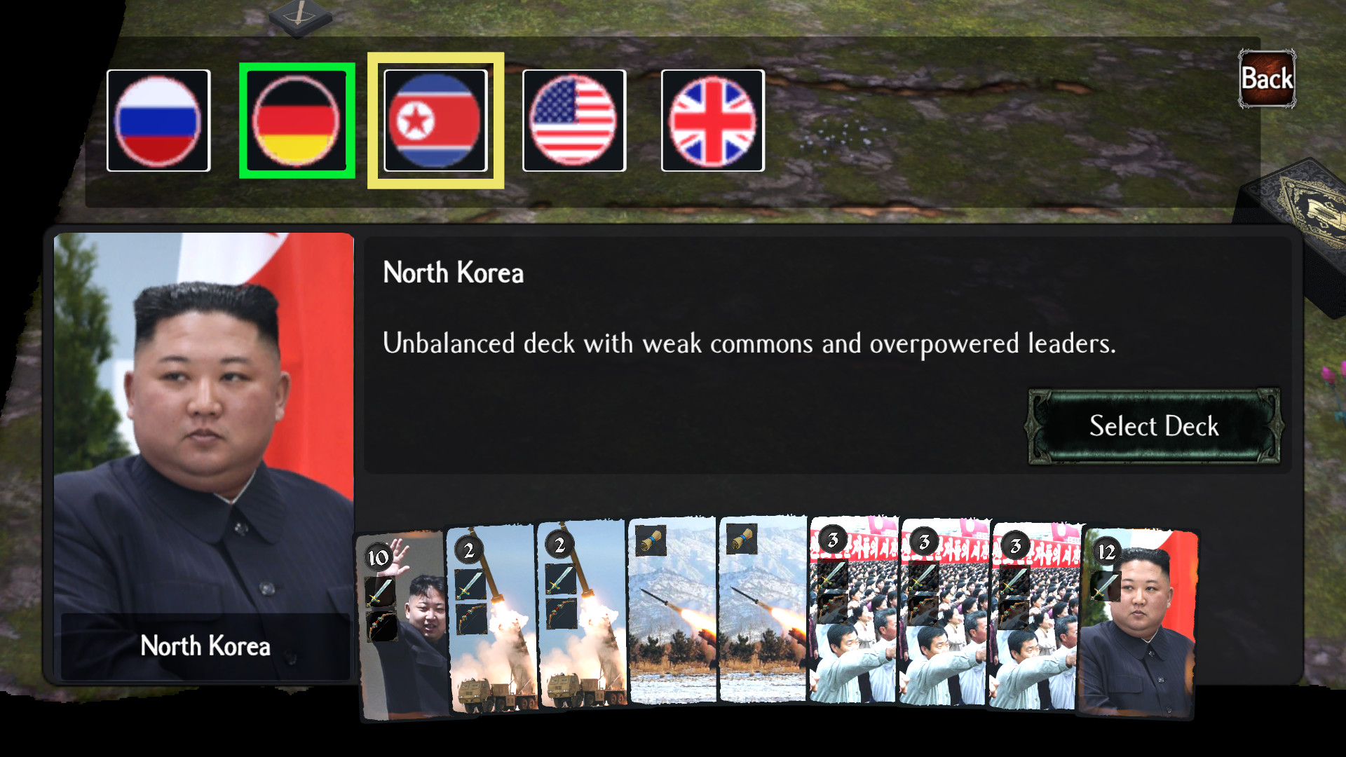 screenshot of World War 3: Card Battler 5