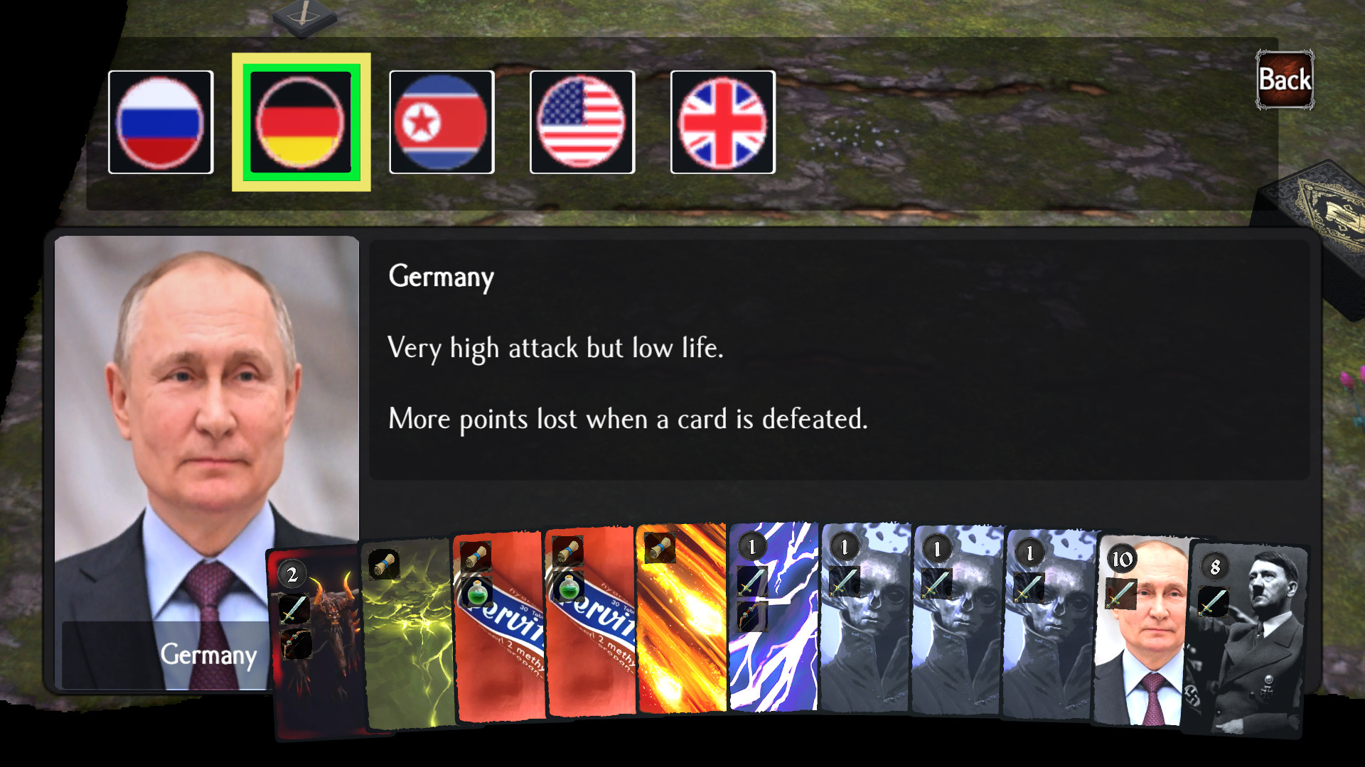 screenshot of World War 3: Card Battler 4