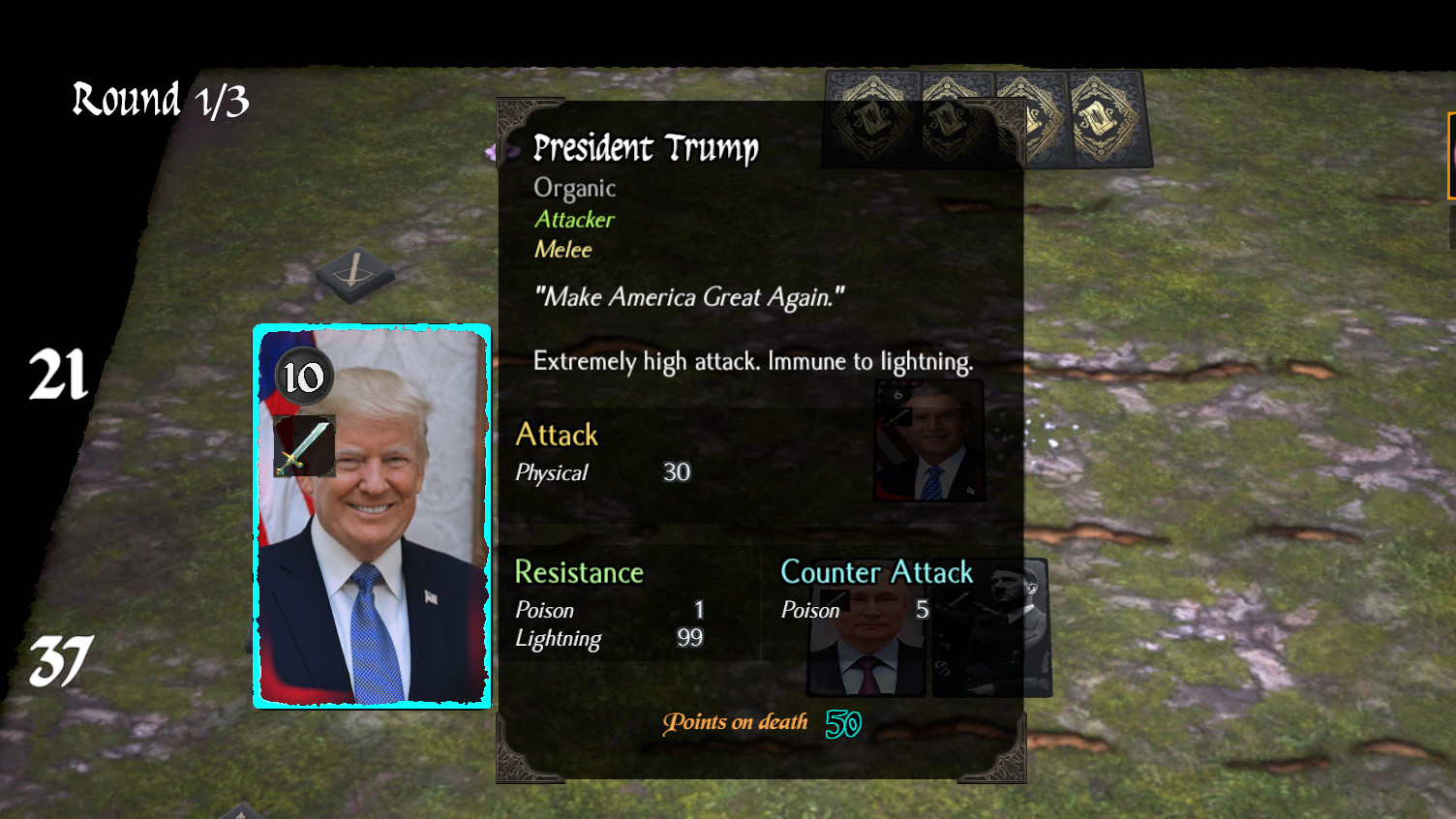 screenshot of World War 3: Card Battler 2